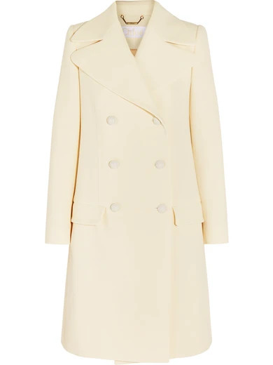 Double-breasted wool-crepe coat | NET-A-PORTER (US)