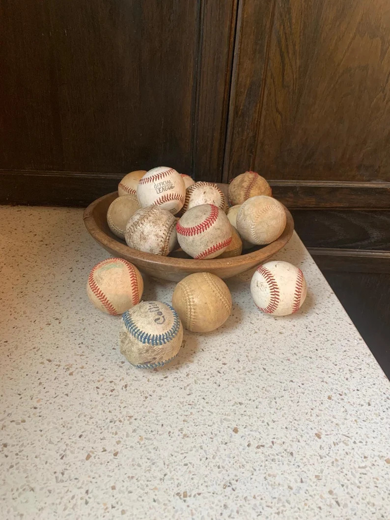 Worn Leather Baseball. Vintage Distressed Used Baseball. Old Sports Memorabilia. Man Cave/game Ro... | Etsy (US)