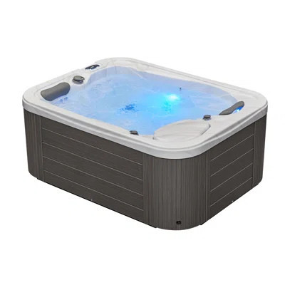 Casey 3-person 47 Jet Hot Tub With Bluetooth In Grey | Wayfair North America