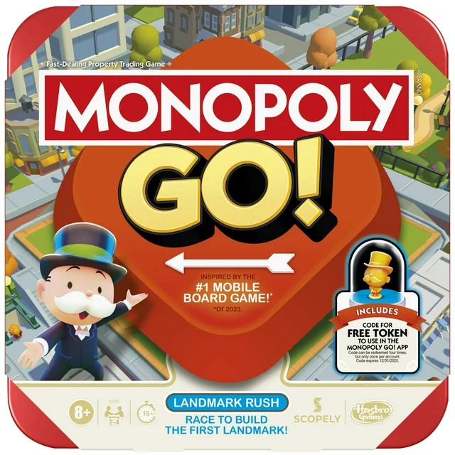 Monopoly GO! Board Game, Inspired by the Popular Mobile Board Game, 15 Mins., Family Games, Ages ... | Walmart (US)