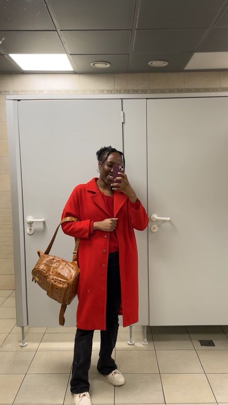 Outfit of the day ❤️ 
What I wore to uni; red blouse, red oversized cashmere coat, black denim jeans and a brown backpack 

#LTKstyletip #LTKeurope #LTKSpringSale