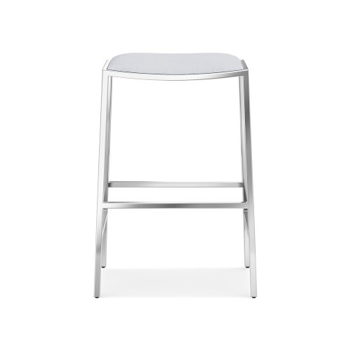 Dessau Dining Backless Counter Stool Stnd Chunky Linen White PNkl | Williams-Sonoma