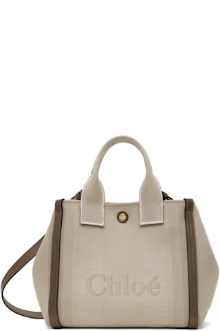 Chloé - Beige Small 'Chloé Carry' Tote | SSENSE