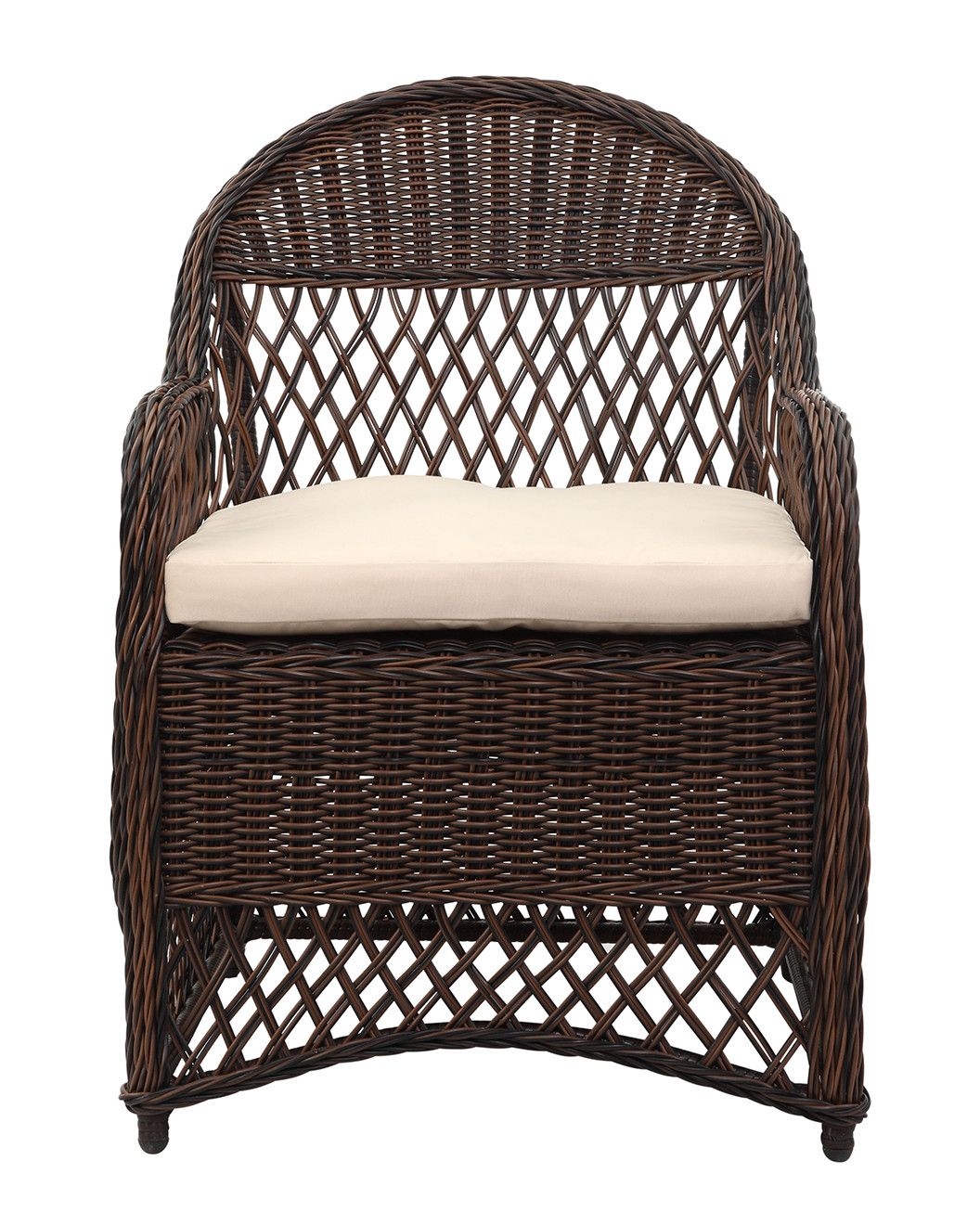 Davies Outdoor Wicker Arm Chair With Cushion | Gilt