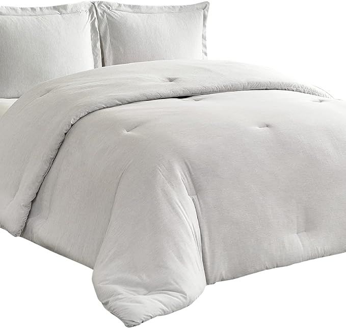 Bedsure Soft Queen Comforter Set - Light Grey Bedding Comforter Set, Comforters Queen Size Cation... | Amazon (US)