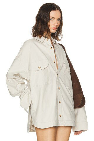 Helsa Workwear Jacket in Ecru | FWRD | FWRD 