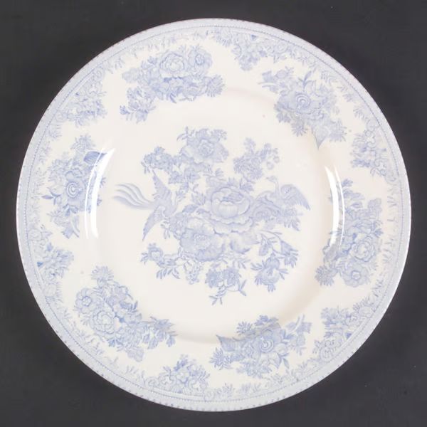 Asiatic Pheasants Blue Luncheon Plate by Burgess & Leigh | Replacements