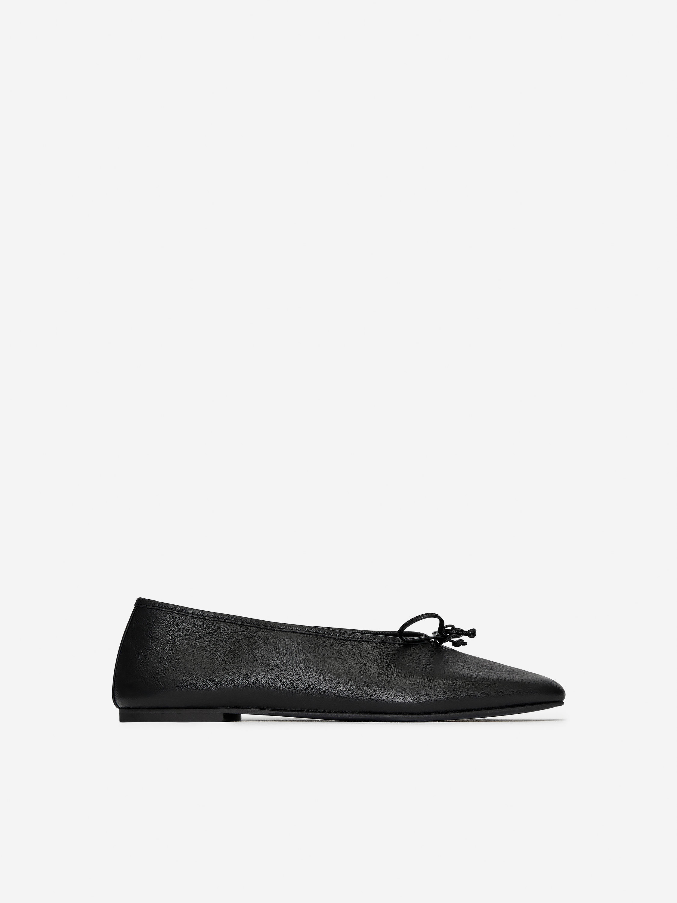 Leather Ballet Flats – Black – Women – ARKET GB | Arket UK