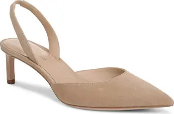 Veronica Beard Caroline Slingback Pointed Toe Kitten Heel Pump (Women) | Nordstrom | Nordstrom