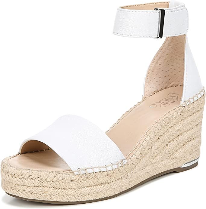 Franco Sarto Womens Clemens Jute Wrapped Espadrille Wedge Heel Sandals | Amazon (US)