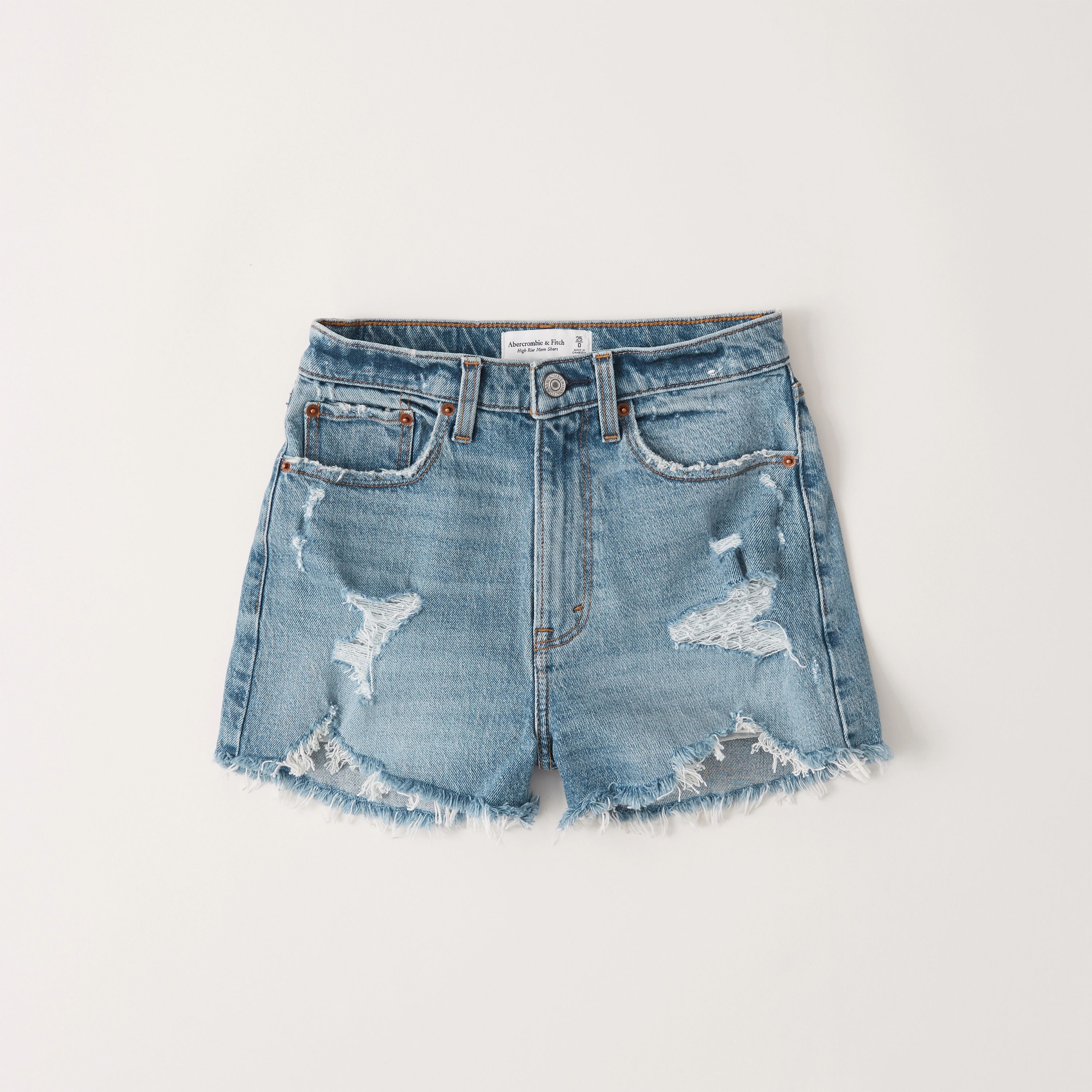 Curve Love High Rise Mom Shorts | Abercrombie & Fitch (US)