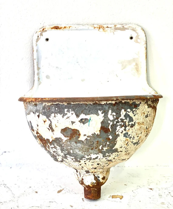 Vintage French Cast Iron Wall Fountains Enamel and Iron | Etsy | Etsy (US)