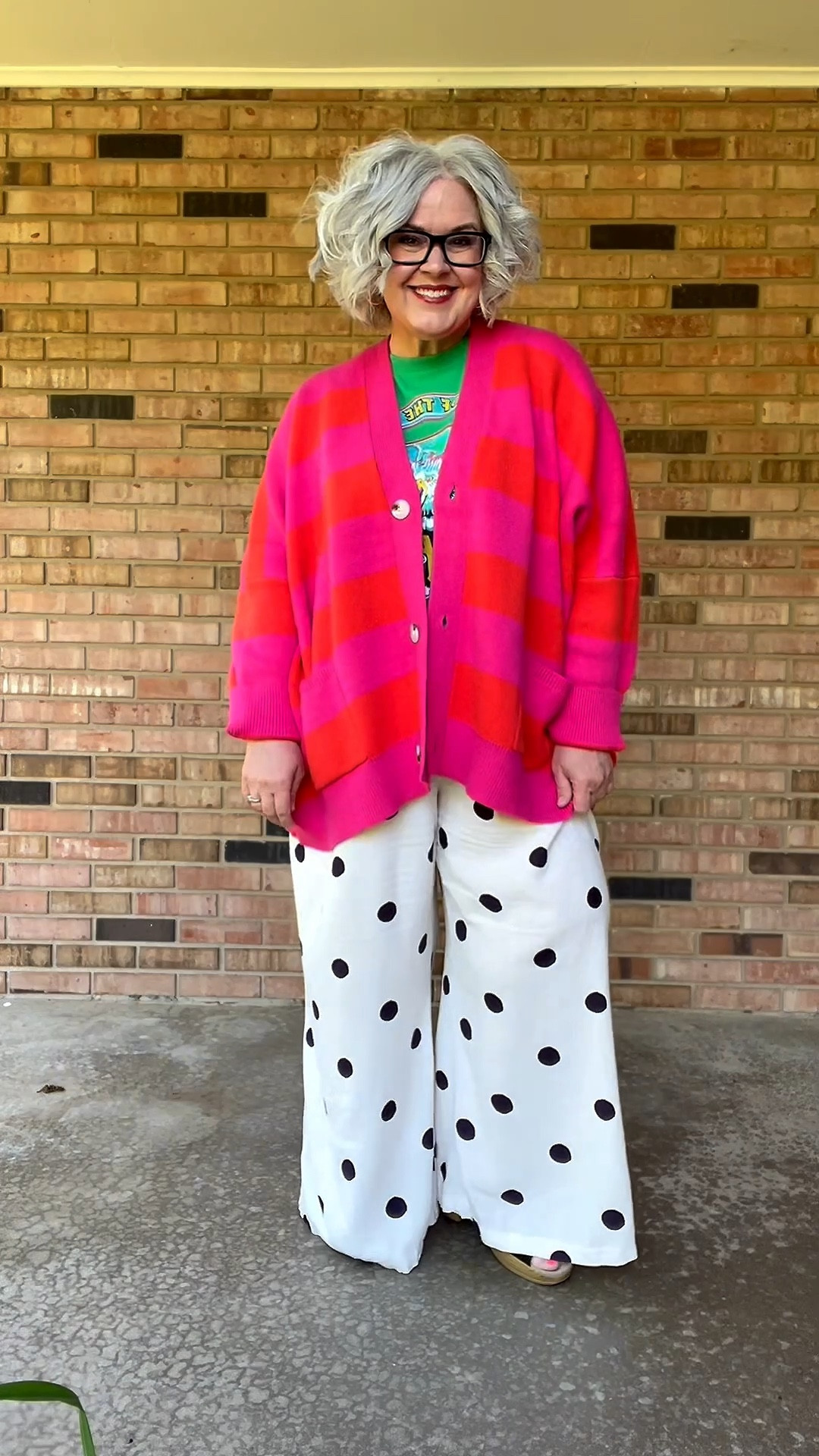 Bold and Colorful was on the menu today!!! Fit in my LTK💕 wearing Sm/Med in the cardi. Before you come at me, it was 30 degrees out! 🥶😂#over50fashion #over50style #ootd #dopaminedressing #over50club 

#LTKootd #LTKMidsize #LTKOver40