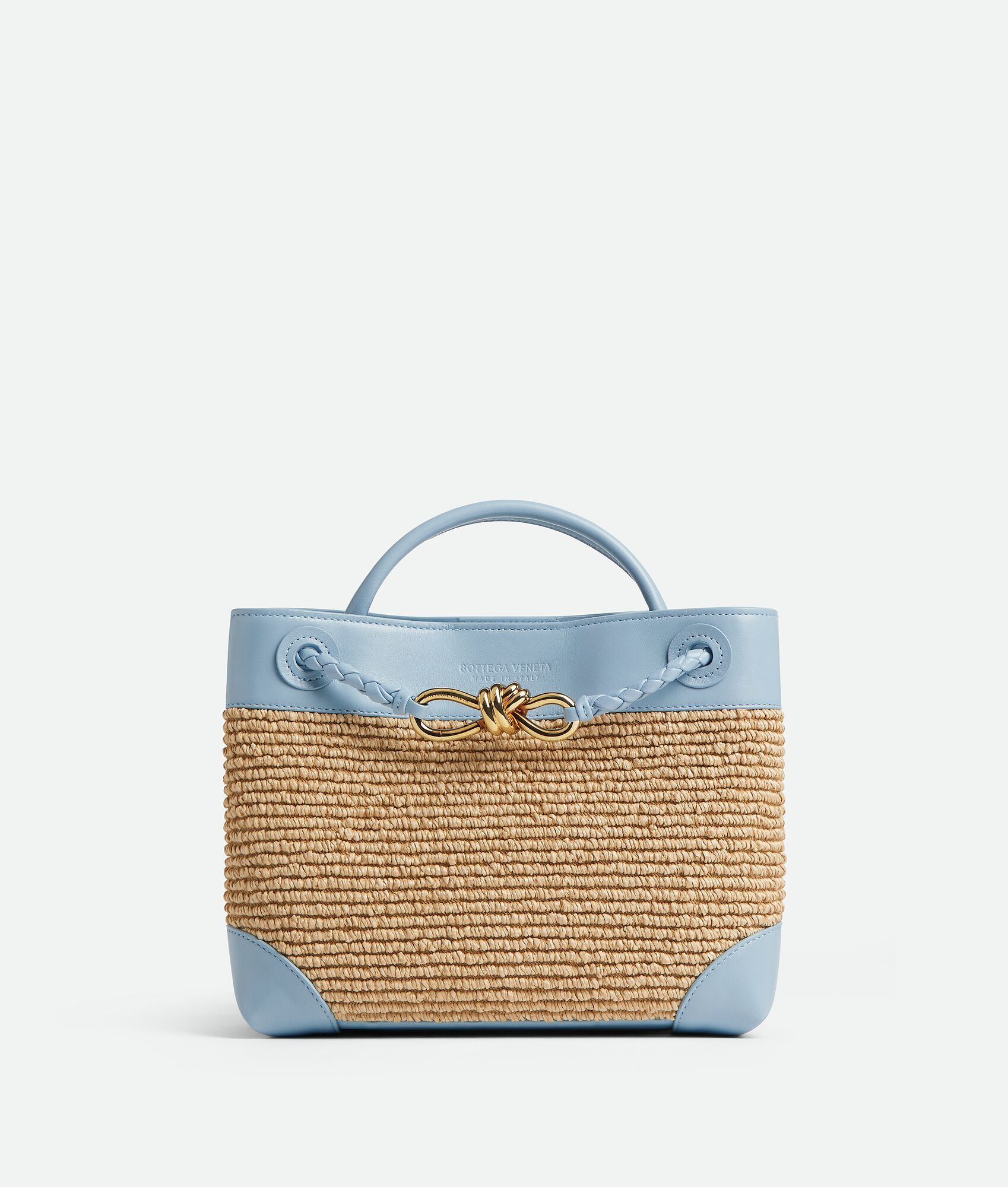 Bottega Veneta® Women's Small Andiamo in Ice/natural. Shop online now. | Bottega Veneta