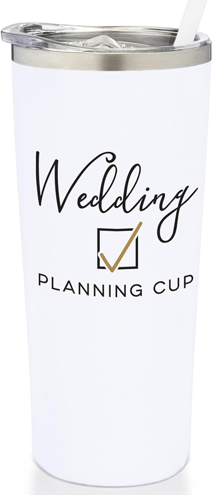 SassyCups Wedding Planning Cup | Vacuum Insulated Stainless Steel Tumbler with Straw for Bride to... | Amazon (US)