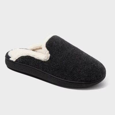 Women's dluxe by dearfoams Maci Slippers - Black M (7-8) | Target