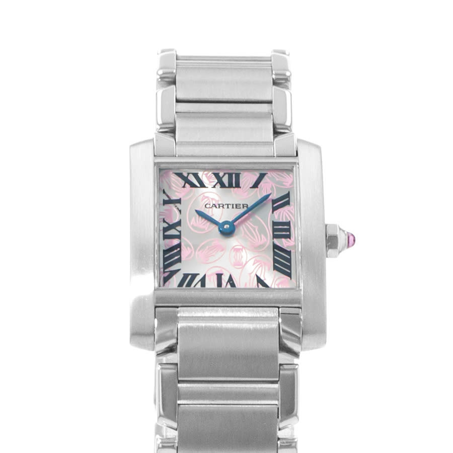 Pre-owned Cartier Tank Francaise Quartz Pink Dial Ladies Watch W51031Q3 | Jomashop.com & JomaDeals.com