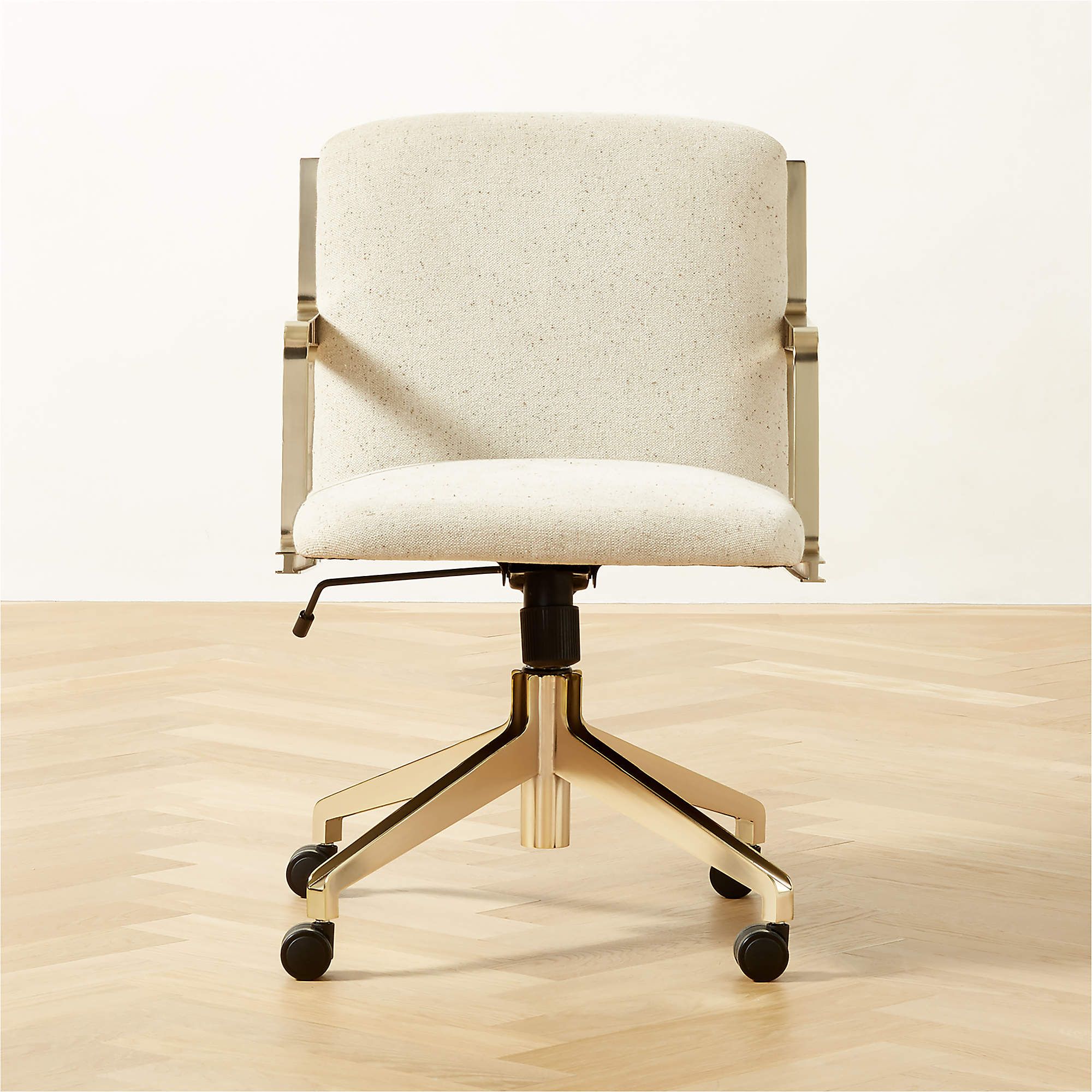 Brecha Modern Ivory Upholstered Office Chair | CB2 | CB2
