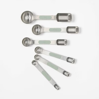 6pc Magnetic Measuring Spoon Set Stainless Steel - Figmint™ | Target