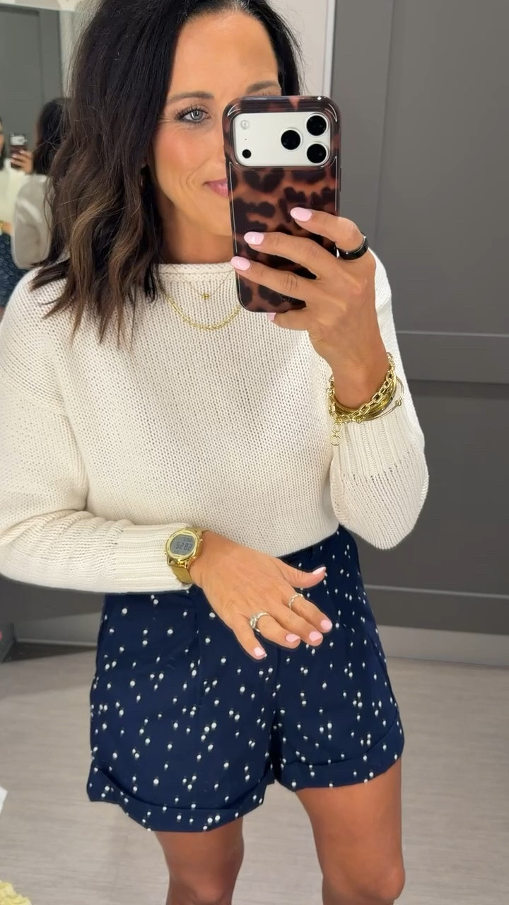 Target set, size XS 🤍 this combo is too good—love the lightweight sweater with these little printed shorts.

#targetstyle #targetfinds #springoutfit #summerstyle #casualstyle #womensfashion #ltkstyle #ltkunder50 #outfitinspo