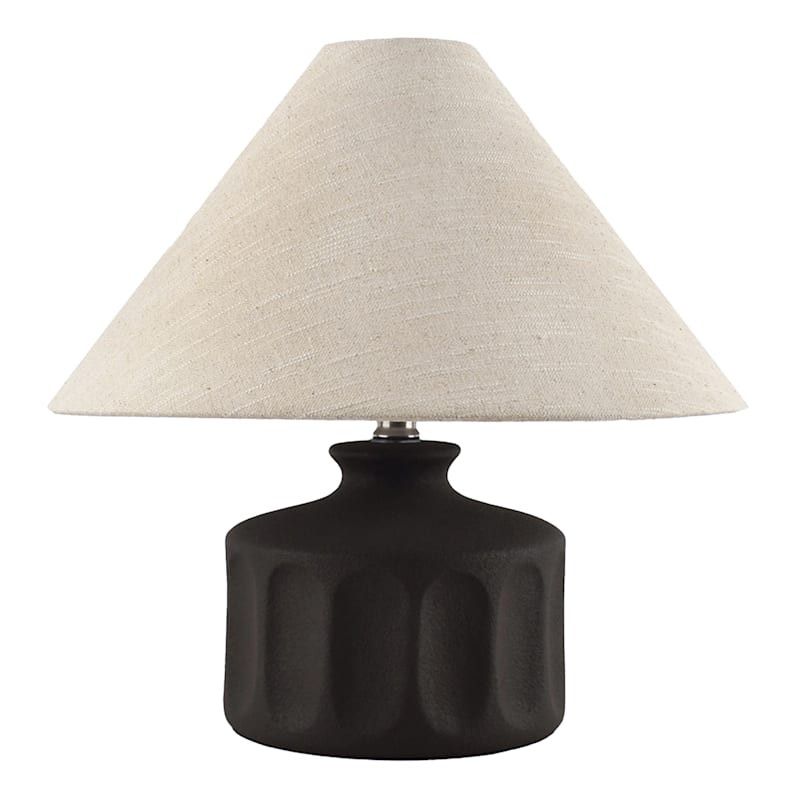 Crosby St. Black Ceramic Tapered Small Lamp, 16" | At Home