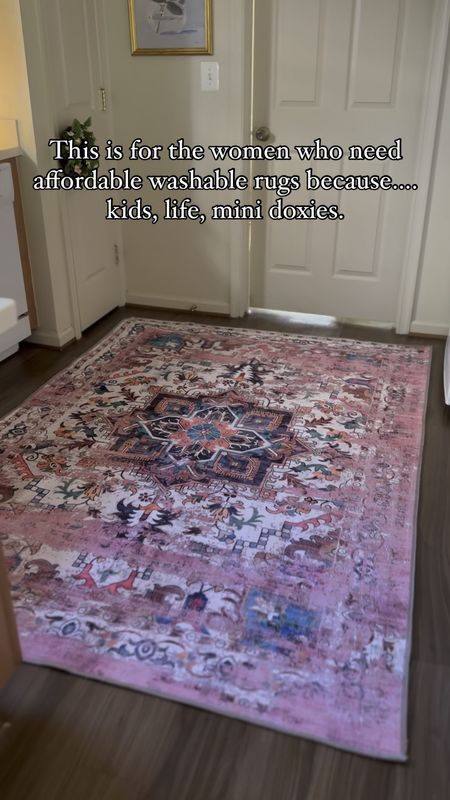 Washable rug 5x7, kitchen rug, living room rug, runner, bathroom rug, family friendly, dog friendly 

#LTKFindsUnder100 #LTKVideo #LTKHome