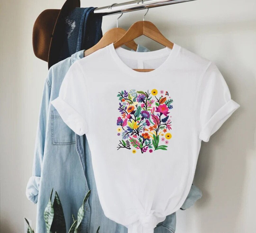 Wildflower Tshirt, Wild Flowers Shirt, Women Floral Graphic Tee, Wildflower Birthday Gift For Her... | Etsy (US)