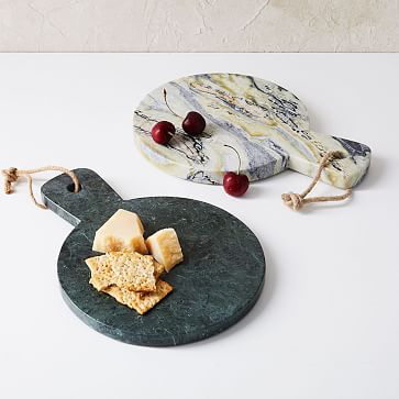 New Shapes Marble Board - Round | West Elm (US)