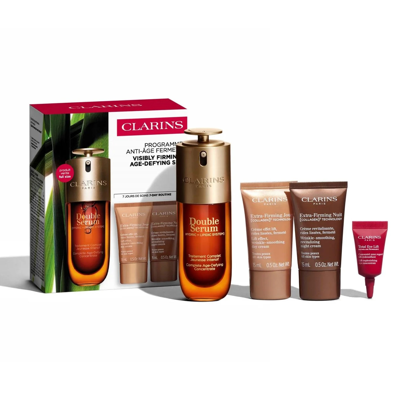 Double Serum + Extra-Firming Collection | Featuring Double Serum + Extra-Firming Day + Night Crea... | Clarins USA