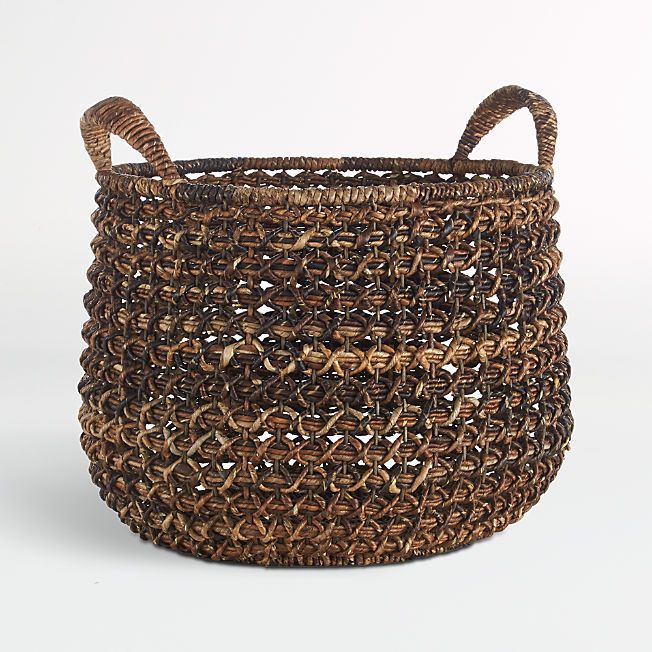 Zuzu Round Handwoven Basket + Reviews | Crate & Barrel | Crate & Barrel