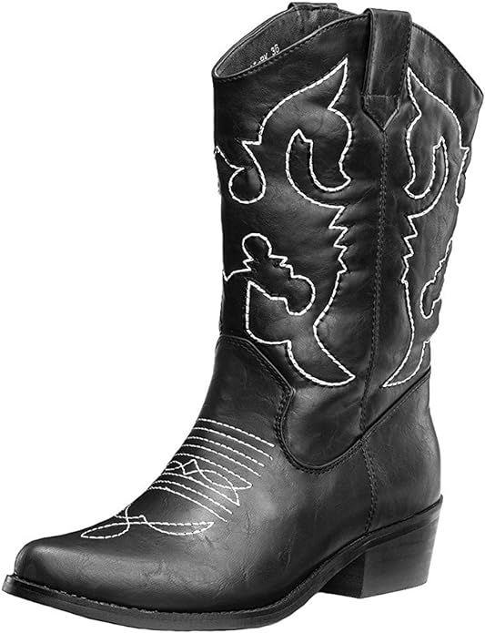 SheSole Women's Winter Western Cowgirl Cowboy Boots | Amazon (US)