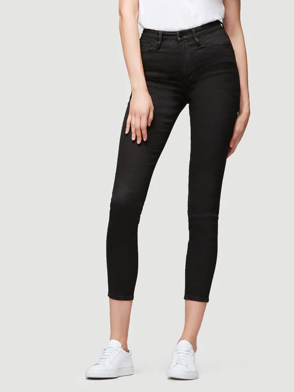 Ali High Rise Cigarette -- Noir | Frame Denim