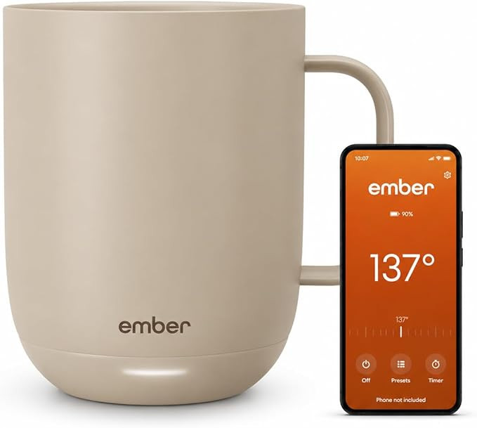 Ember Temperature Control Smart Mug 2, 14 Oz, App-Controlled Heated Coffee Mug with 80 Min Batter... | Amazon (US)