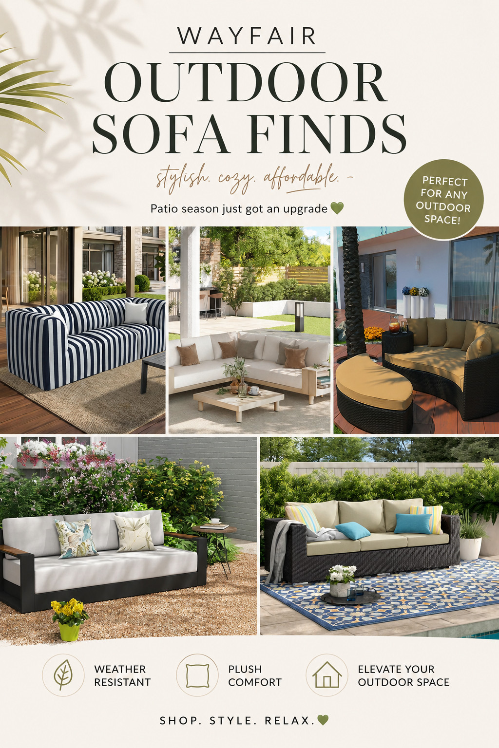 POV: you just found the perfect outdoor sofa and now your patio looks like a luxury resort 🤍✨

Wayfair is seriously doing it right with these outdoor sofa finds — think cozy cushions, modern silhouettes, and that clean coastal vibe everyone is obsessed with right now 🌿 Whether you’re styling a balcony, backyard, or full patio setup, these pieces instantly elevate your space and make it feel so expensive (without actually being expensive 👀).

If you’ve been wanting to upgrade your outdoor space for late summer nights + early fall hosting… THIS is your sign. The deals don’t last long and the good ones always sell out fast 🫶

#wayfair #wayfairfinds #wayfairoutdoor #outdoorsofa #patiofurniture #outdoorliving #backyardgoals #patioinspo #outdoorinspo #homedecor #ltkhome #ltkstyle #ltkfinds #ltkunder500 #ltkdeals #ltkhomeinspo #coastalvibes #modernhome #luxuryliving #homeinspo #homefinds #interiordesign #outdoorfurniture #backyarddecor #patiodesign #summerhome #fallprep #outdoorrefresh #neutralhome #cozyhome #homestyle #affordableluxury #homegoals #amazonhomefinds #interiorinspo #cleanaesthetic #beigeaesthetic #minimalhome #outdoorgoals #deckdecor #balconydecor #outdoorseating #trendinghome #viralhomefinds #homedecorideas #shopltk #ltkcreator #patioseason #homesweethome #decorinspo #homeupgrade 

 #LTKSeasonal #LTKHome #LTKSaleAlert