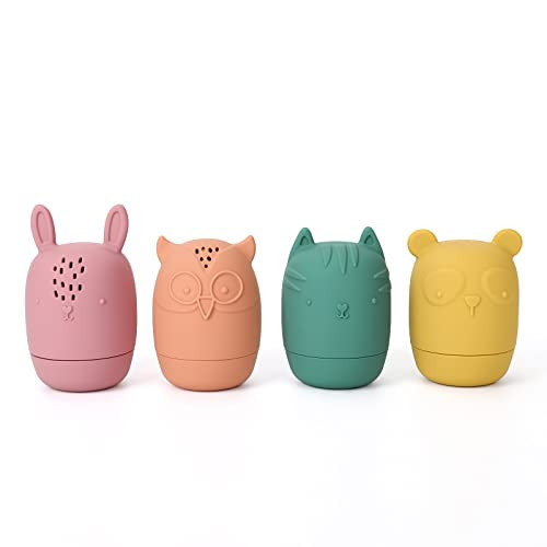 AULEGE Silicone Bath Toys, Squeezable Bathtub Toys for Toddle 6-12-18 Months+, Kids-Friendly Bath Toys, Baby Shower Toys for Kids 1-3 | Amazon (US)