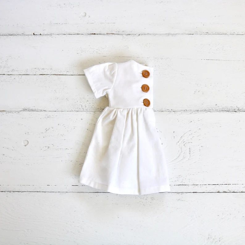White Linen Baby Dress | Infant Sleeved Dress | Button Backed Toddler Dress | Girls Spring Clothe... | Etsy (US)