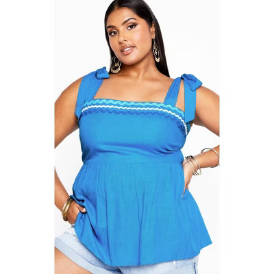 CITY CHIC | Women's Plus Size Paradiso Top - ice blue - 22W | Target