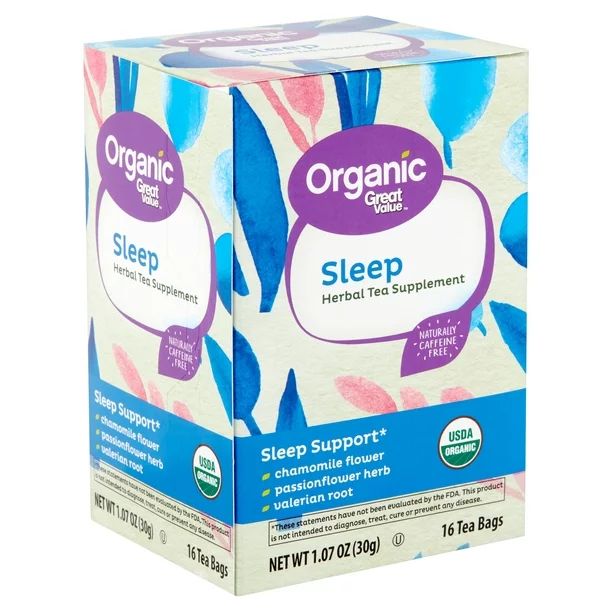 Great Value Organic Sleep Tea Bags, 1.07 oz, 16 Ct, | Walmart (US)