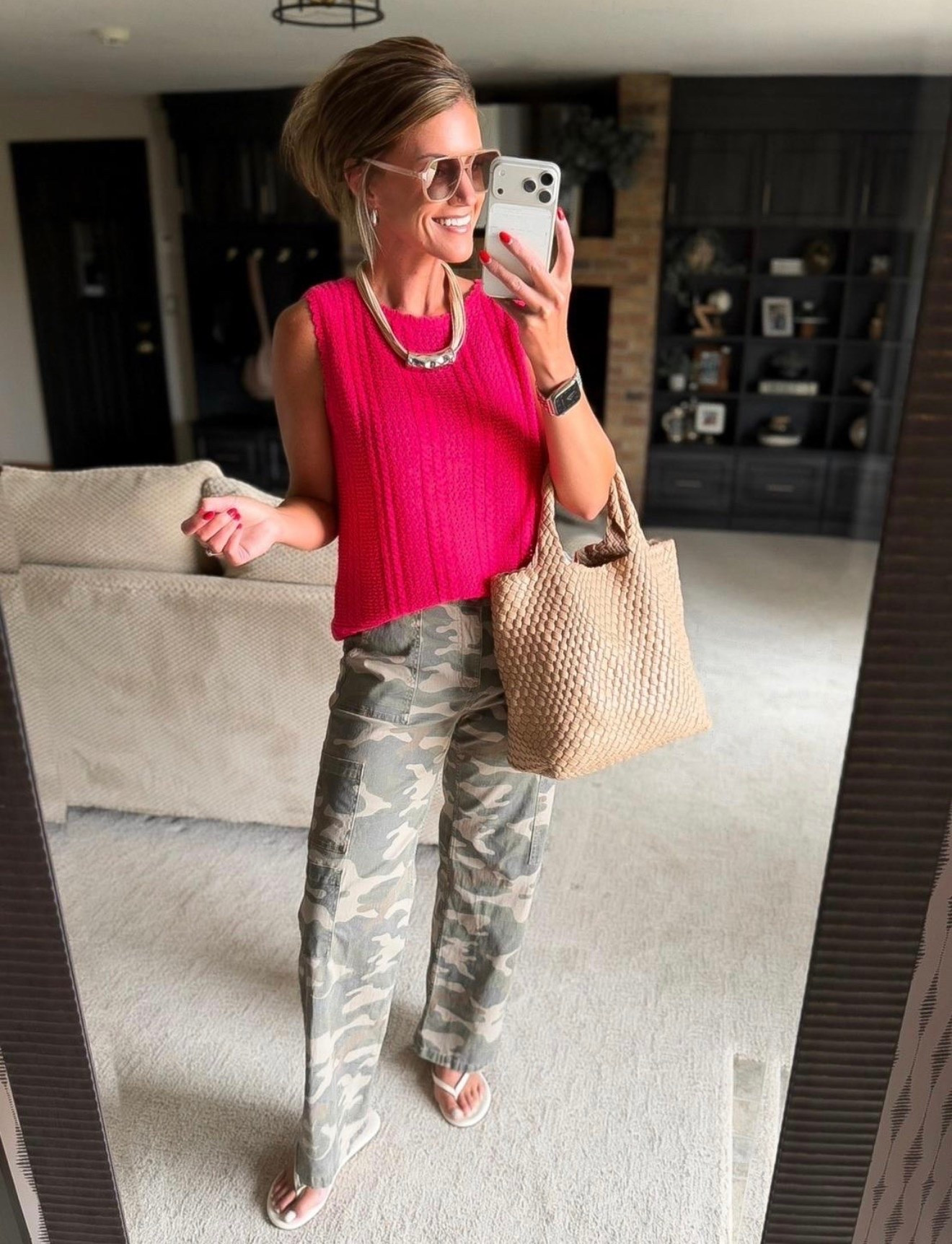 $17 camo pants styled for Summer 
Pants/ medium (full length)
Top/ small

#LTKOver40 #LTKSeasonal #LTKootd