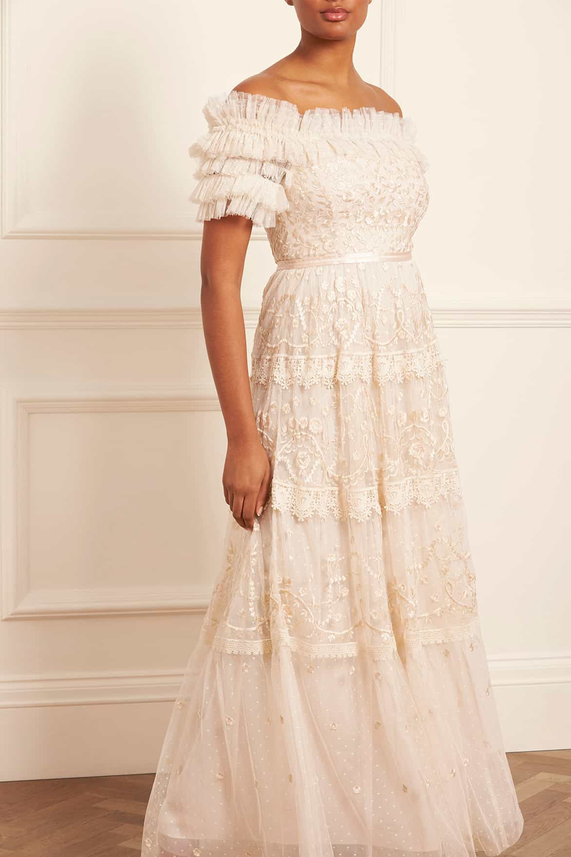 Midsummer Lace Off-Shoulder Gown | Needle & Thread US