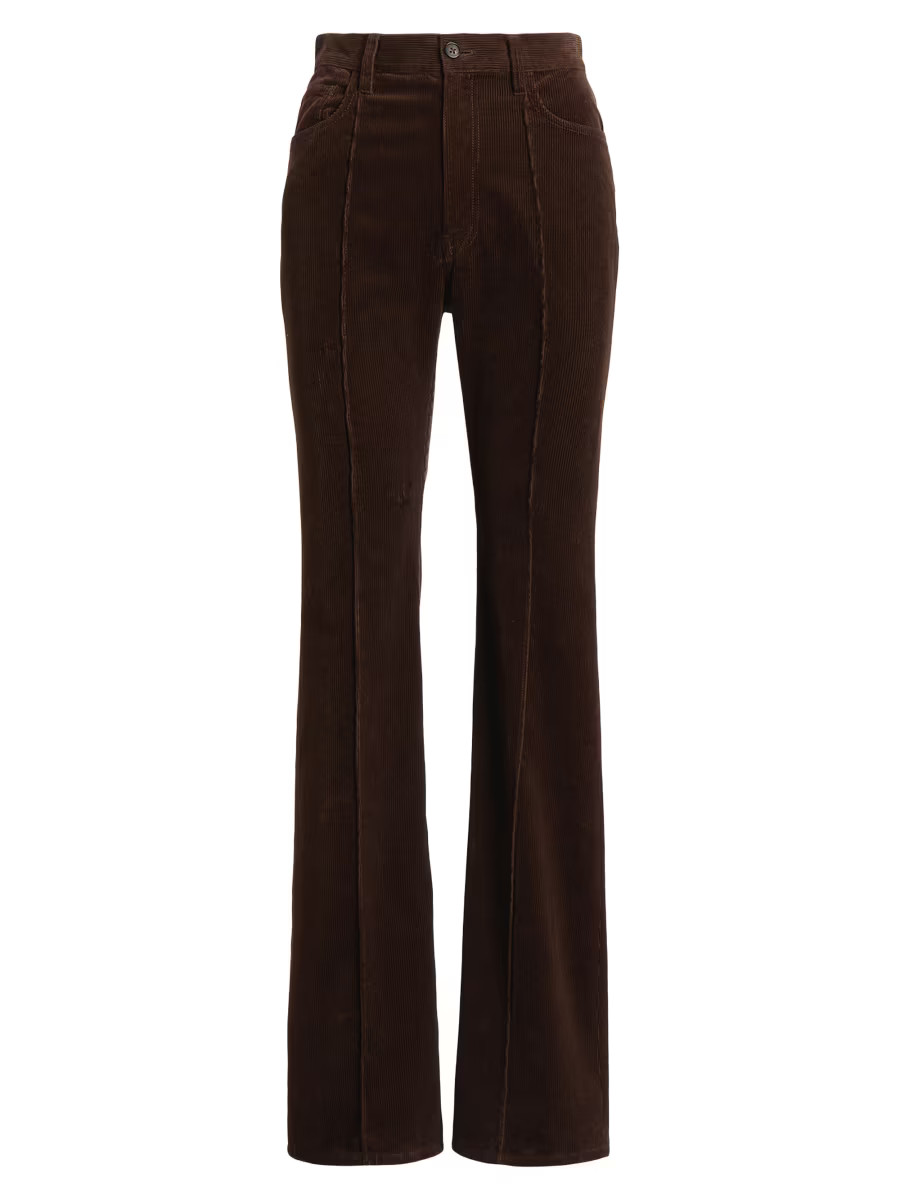 Pin-Tucked Corduroy Flare Pants | Saks Fifth Avenue