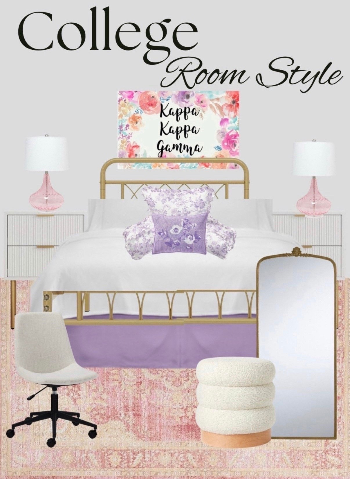 College Dorm & Apartment Decor

#dorm #dormitory #apartment #collegestyle #collegedorm #bedding #sororityflag #arearug #deskchair #ottoman #floormirror #desklamp #tablelamp #pillow #nightstand #bedskirt #LTKStyleTip

#LTKmomlife #LTKU #LTKHome