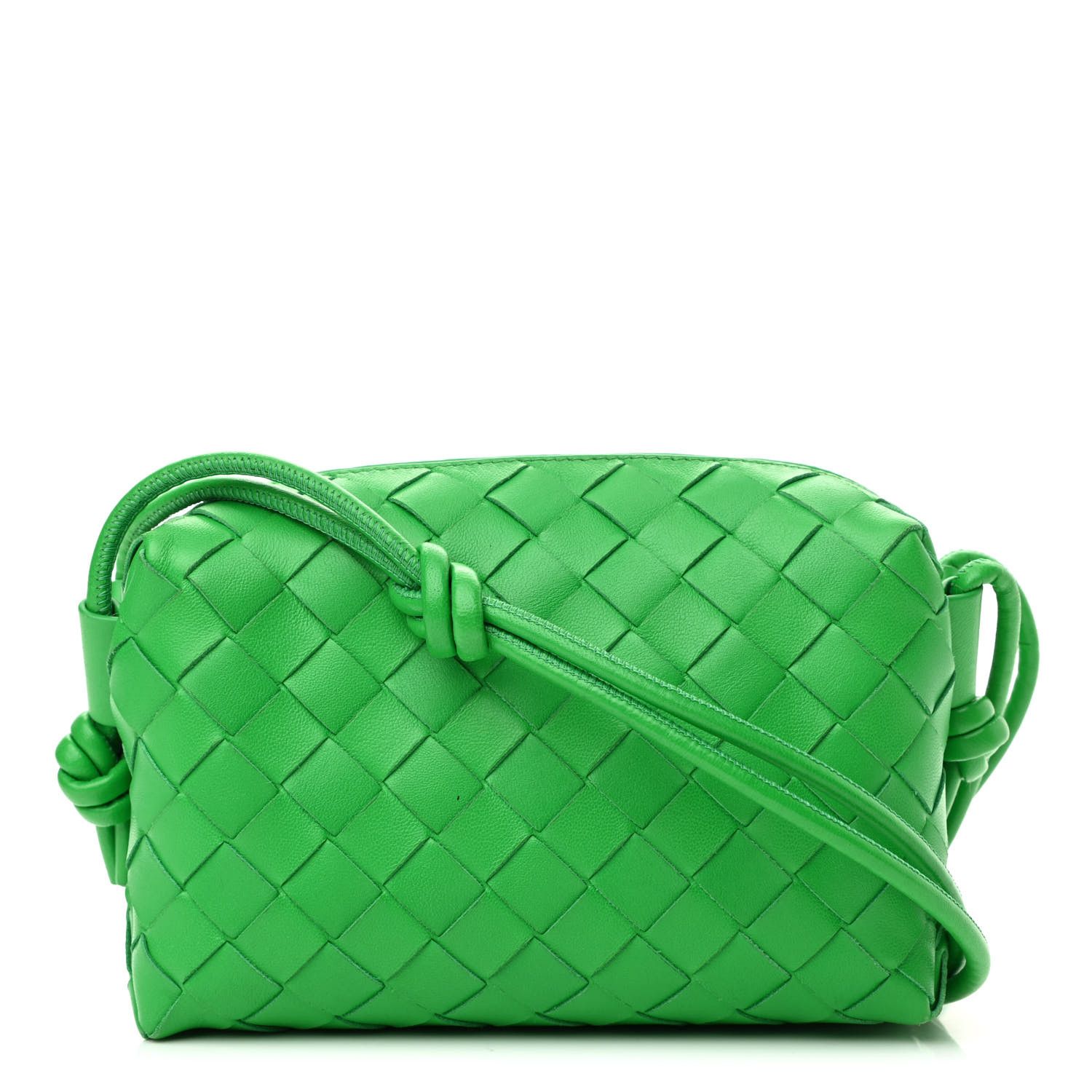 Nappa Intrecciato Mini Loop Camera Bag Parakeet | FASHIONPHILE (US)