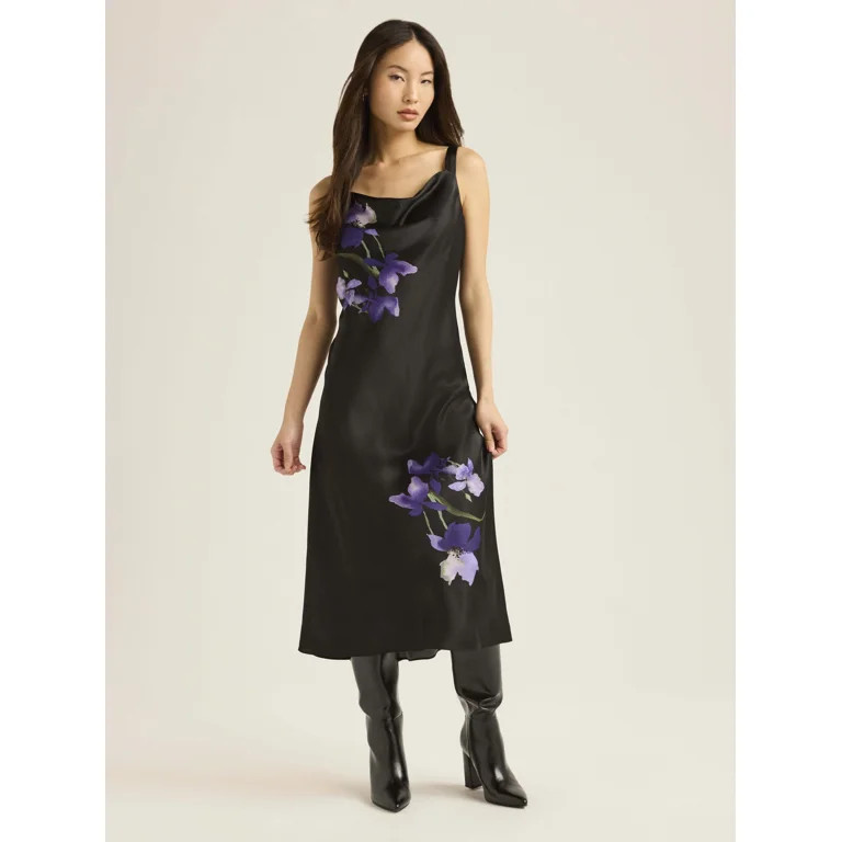 Scoop Women’s & Women's Plus Bias Cut Satin Slip Dress, Sizes XS-3X | Walmart (US)