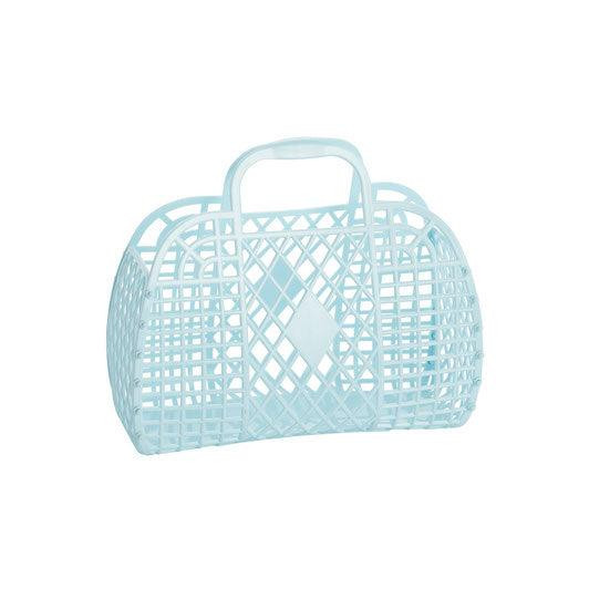 sun jellies retro basket, blue | minnow