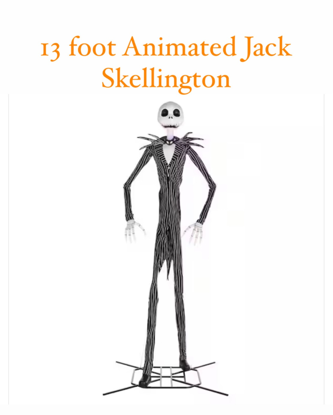 Halloween 
Jack Skellington 
Halloween decor 
Halloween decorations 
Outdoor Halloween decor 
Outdoor Halloween decorations 
Fall decor 
12 foot skeleton 
13 foot skeleton 

#LTKSale #LTKSeasonal #LTKhome