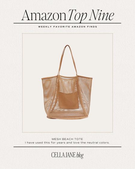 Amazon top nine favorites from the week. Getting vacation ready! Mesh beach tote. Cella Jane. Amazon finds. Vacation style. 

#LTKtravel #LTKstyletip #LTKswim