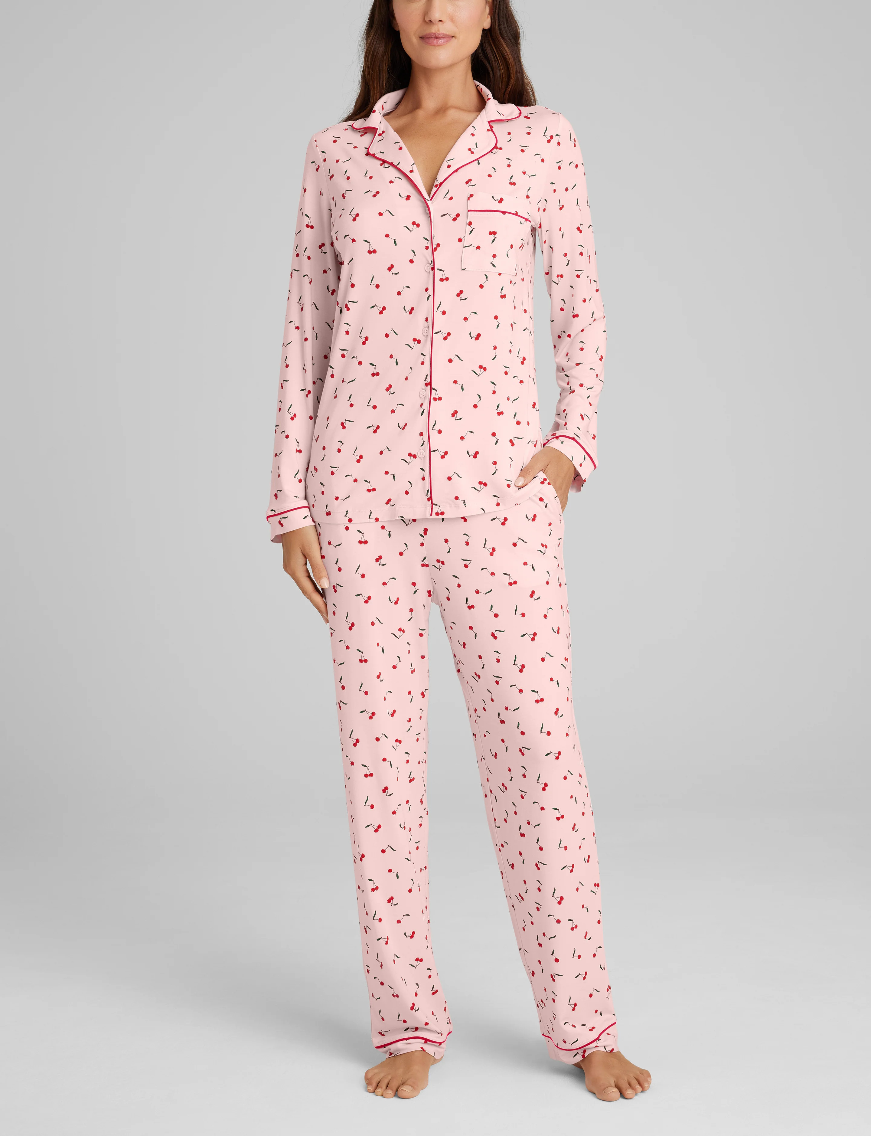 Women's Downtime Long Sleeve Pajama Top & Pant Set | Tommy John
