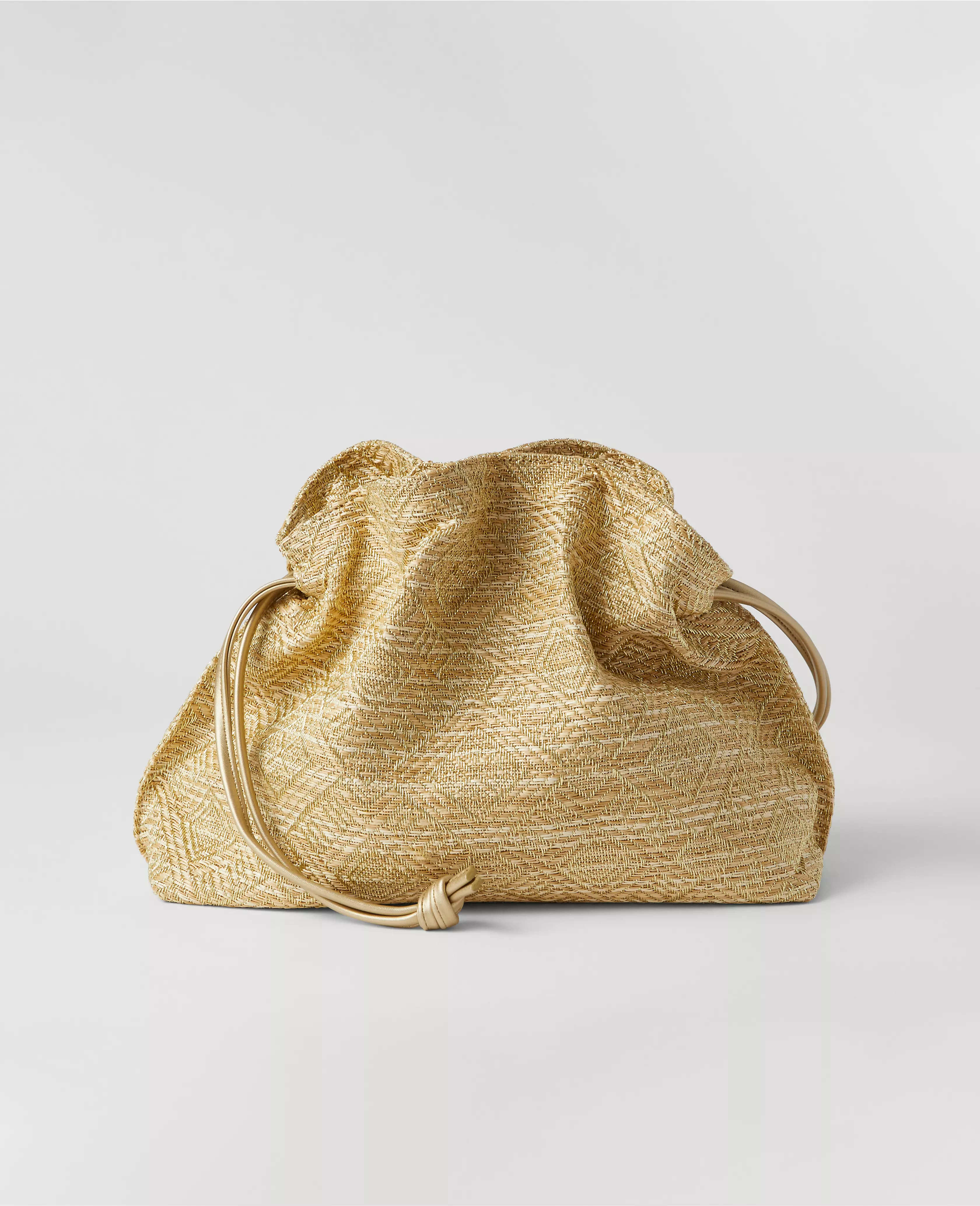 Metallic Drawstring Clutch | Ann Taylor
