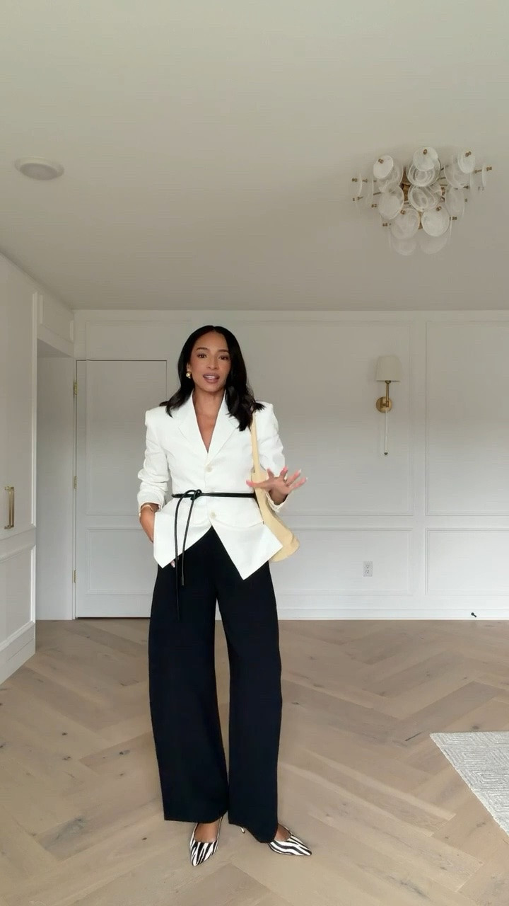I love this jacket styled with these barrel pants! They’re so chic, fun and on trend. Plus they have pockets! Wearing size 4 blazer and size 6 black pants (exact accessories and shoes OOS but I’ve linked similars) 

workwear, work outfit, office outfit, summer outfit, summer workwear, work conference outfit, chic office outfit, barrel pants, office outfit, business casual workwear, teacher outfits, back to school outfits

#LTKWorkwear #LTKSeasonal